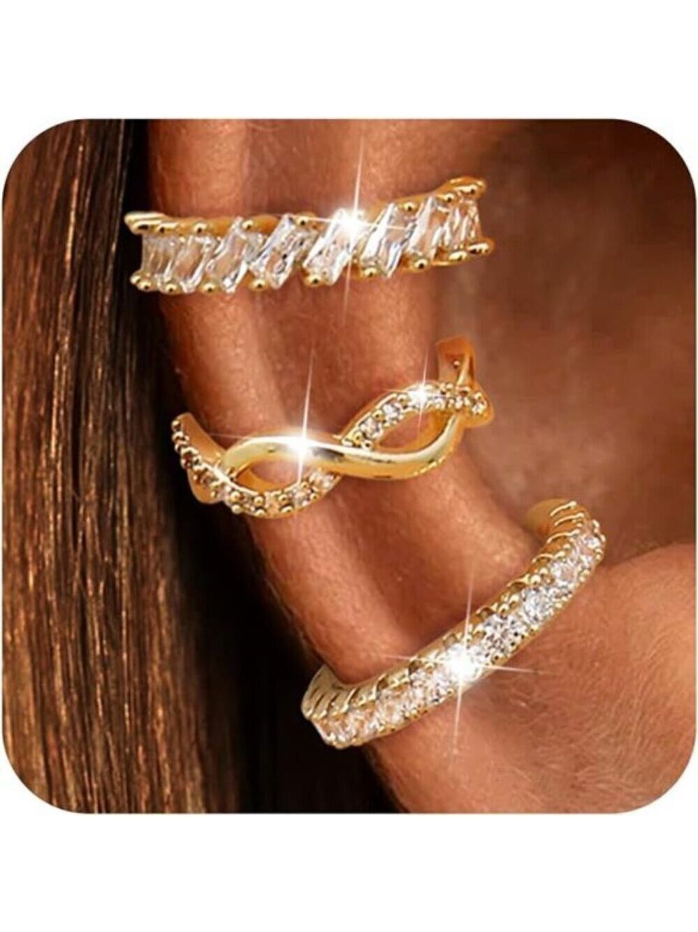 Ear Cuffs Non-Piercing Earrings for Women Cute Small Clip-On Cartilage
